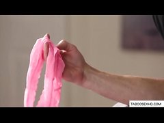 Stepfather snifing daughter panties